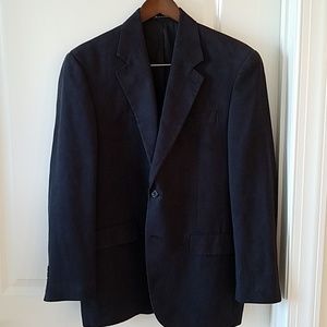 Chaps Black Suede Sport Coat Jacket